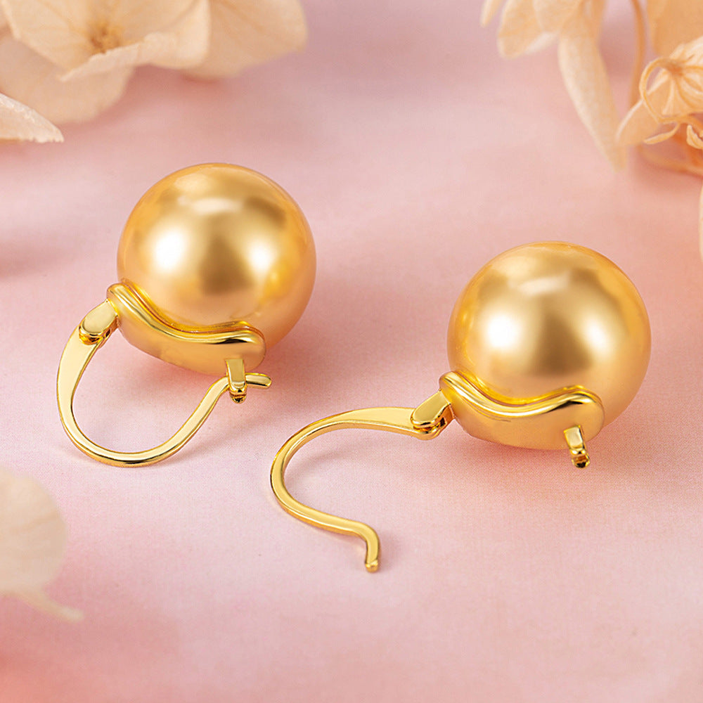 Fashion Round Beads Ear Clip Retro